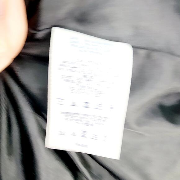 Lands End Black & White Geometric Print Women's Down Puffer Vest Zipper Front L - Picture 10 of 11